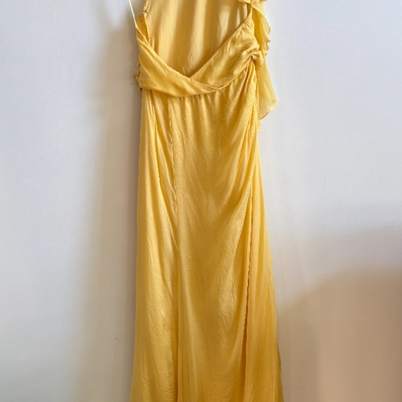 Carmen Marc Valvo Yellow Halter Dress